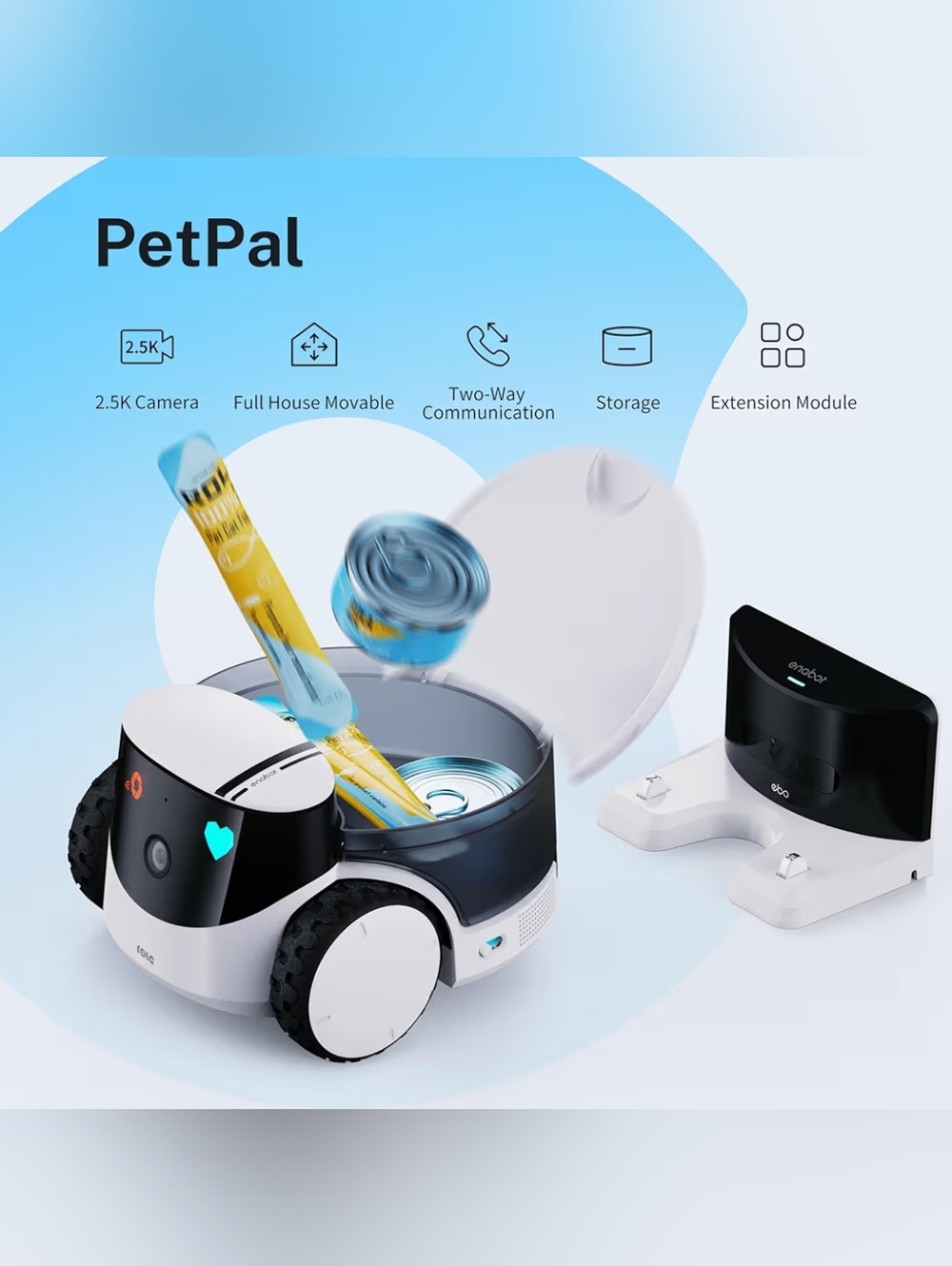 Enabot EBO ROLA PetPal FamilyBot 2.5K Camera Robot - Picture 2 of 7